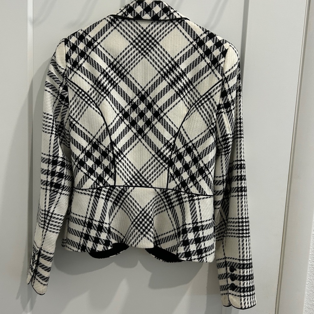 White House Black Market Tweed 40% Wool Peplum Blazer |Size 2 - Picture 8 of 10